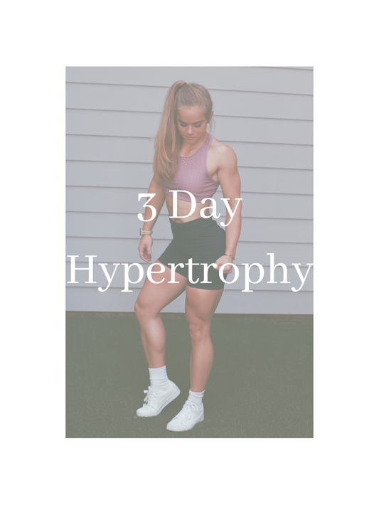 3 Day Hypertrophy Plan